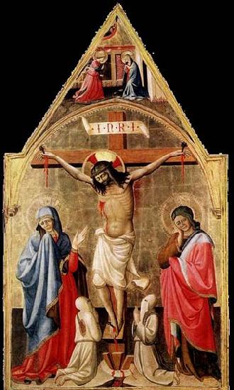 Antonio da Firenze Crucifixion with Mary and St John the Evangelist Sweden oil painting art